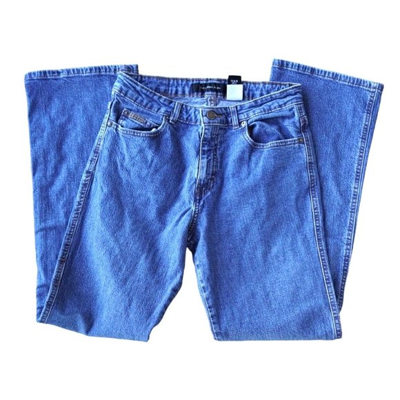 Calvin Klein Size Womens 8 jeans Stretch Slim Boot Cut Double Stone Wash - Picture 2 of 11